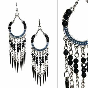 art 6006-2590  Aros Circulares Colgantes Con Strass 